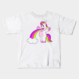 Unicorn Rainbow Clouds Kids T-Shirt